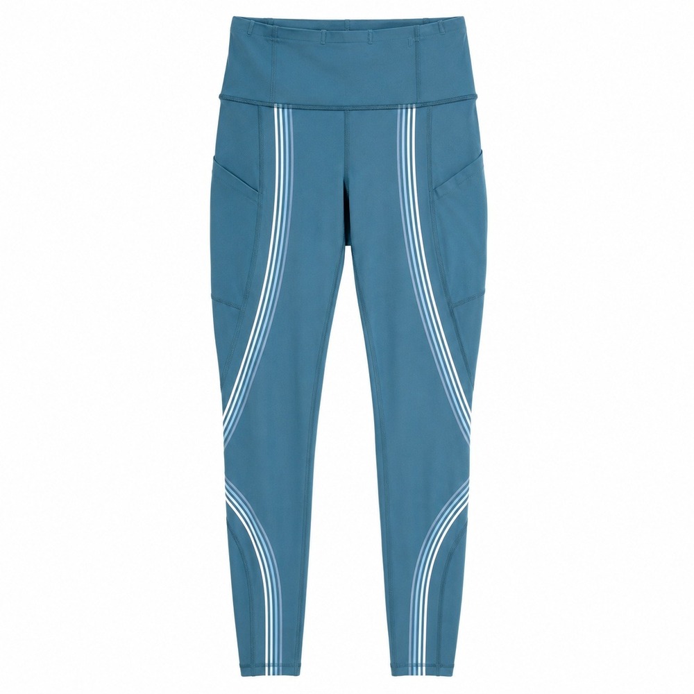 Lululemon Speed Limit Crop 23 Leggings Womens Size 0 Bermuda Teal Running W6AUTS